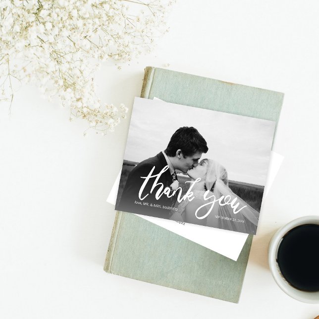 Photo Budget noir et blanc Calligraphie 2 Merci (Créateur téléchargé)