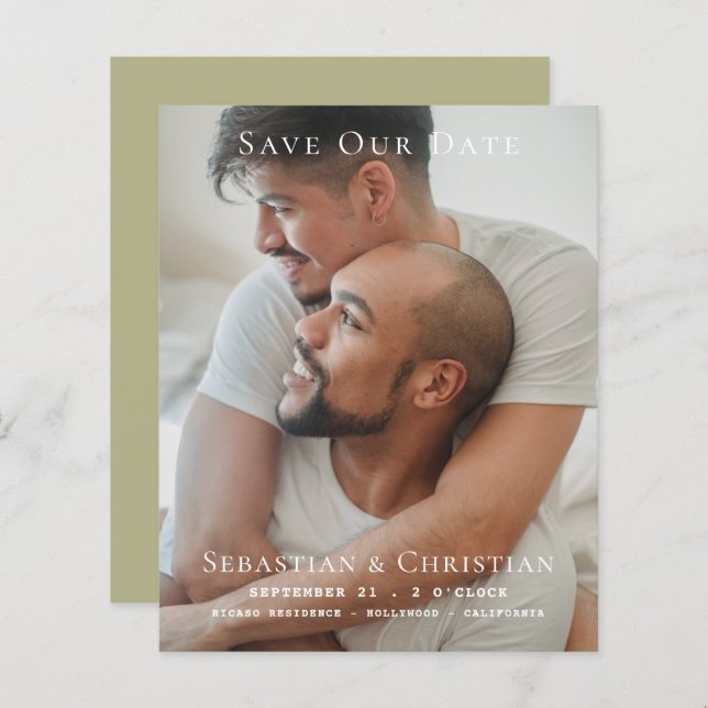 Photo BUDGET Simple Enregistrer La Date Mariage (Devant / Derrière)