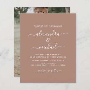 Photo Budget Terra Cotta Boho Mariage Simple