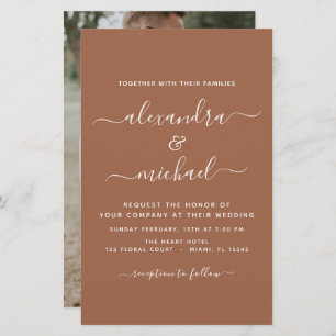 Photo Budget Terra Cotta Boho Mariage Simple