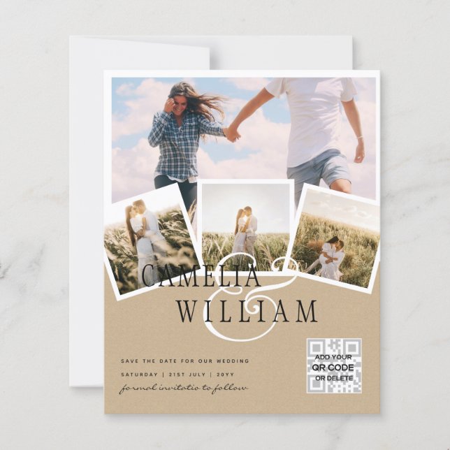 PHOTO BUDGÉTAIRE Économiser Dates INVITATIONS - Co (Devant)