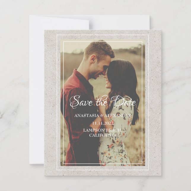 PHOTO BUDGÉTAIRE ENREGISTRER L'invitation DATE. (Devant)