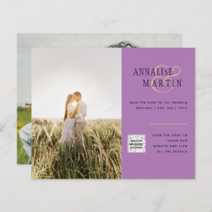 PHOTO BUDGÉTAIRE FAIRE-PART DE MARIAGE Purple Berr