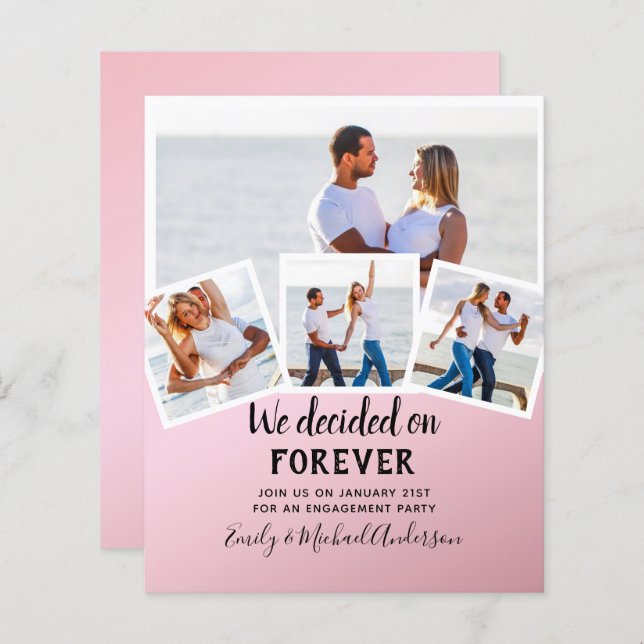 PHOTO BUDGÉTAIRE FIANÇAILLES CITER INVITATIONS - N (Devant / Derrière)