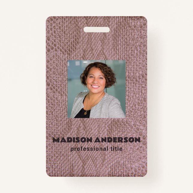 Photo Business Snakeskin ID Badge (Devant)
