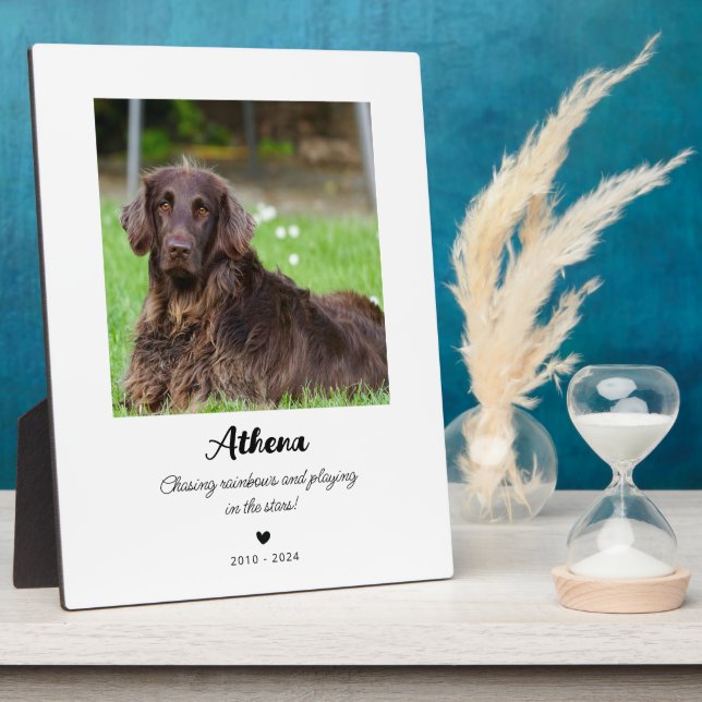 Photo Cadeau commémoratif d'animal de compagnie | Plaque (Côté)