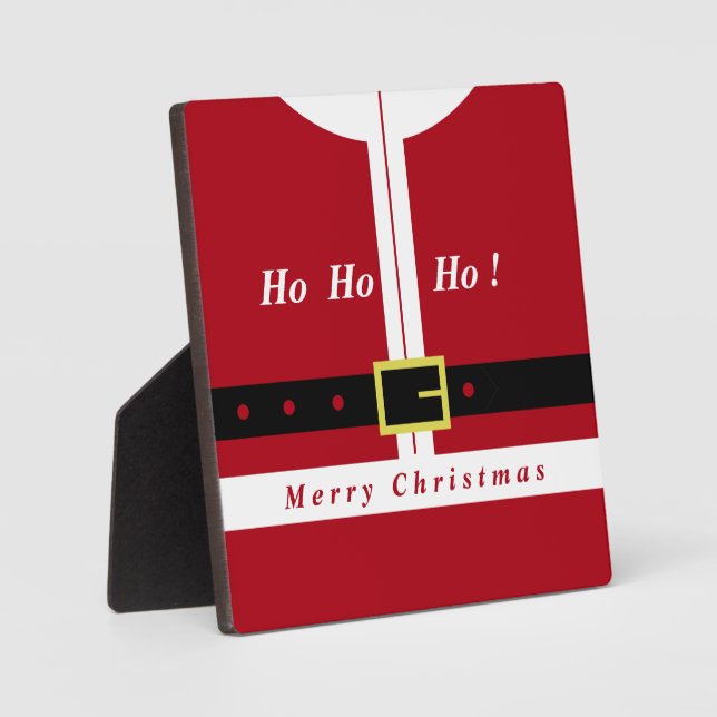 Photo Cadeau de la Plaque de Noël Père Noël - Votre nom (Recto)