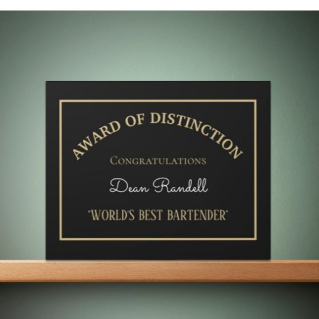 Photo Cadeau ! ! Meilleure plaque du Bartender mondial (Créateur téléchargé)