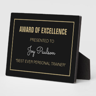 Photo Cadeau! Plaque du meilleur entraîneur personnel