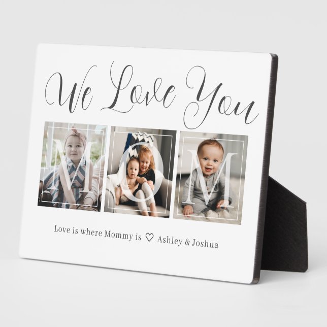Photo Cadeau pour maman 3 Plaque de collage de photos (Côté)