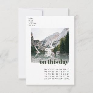 Photo & Calendrier Simple Typographie Enregistre