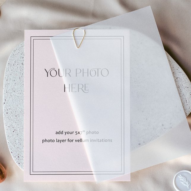 Photo Card For Vellum or Acrylic Invitations (Créateur téléchargé)