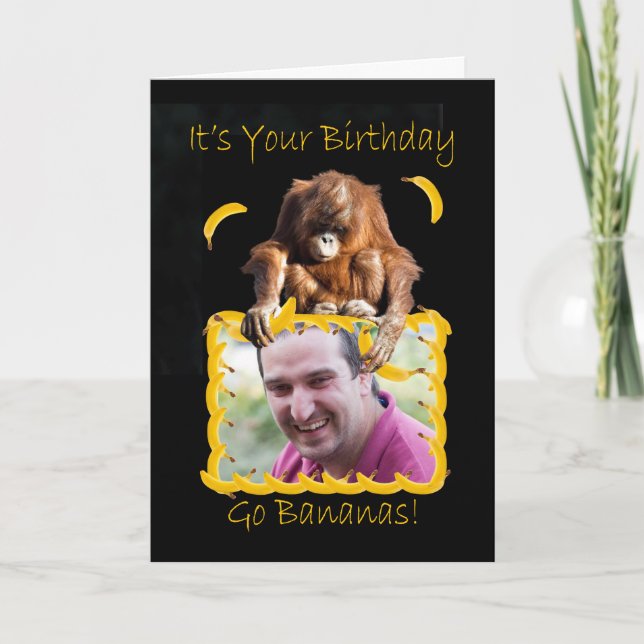 Photo Carte Anniversaire avec Orang Utan (Devant)