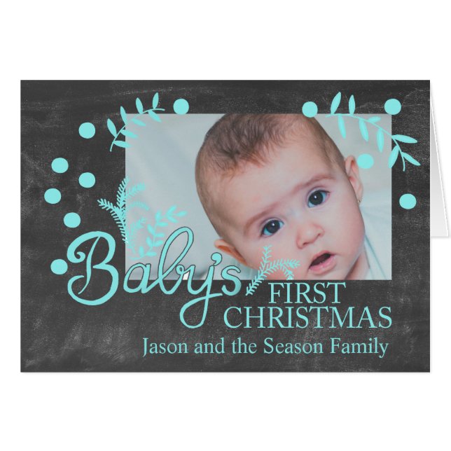 Photo-carte de Baby's First Christmas (Devant horizontal)