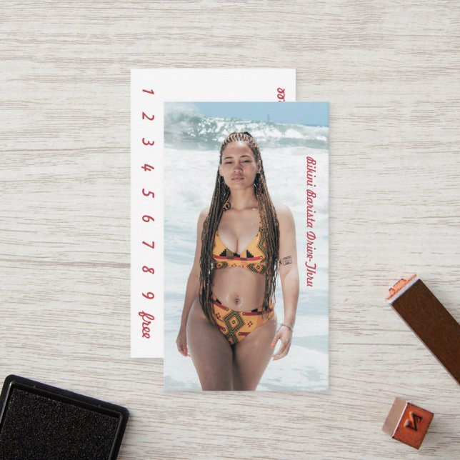 Photo Carte de fidélité Bikini Coffee Drive-Thru (Devant/Arrière en situation)