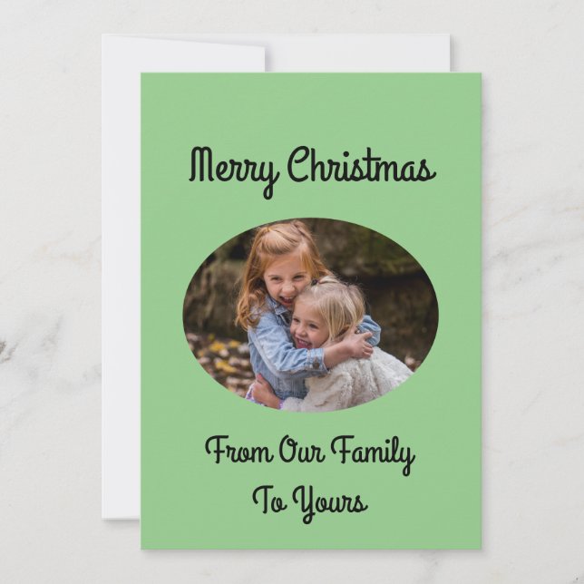 Photo Carte Noël Joyeux De Notre Famille À Votre (Devant)