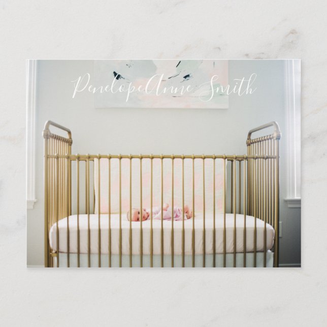 photo carte postale bébé faire-part (Devant)