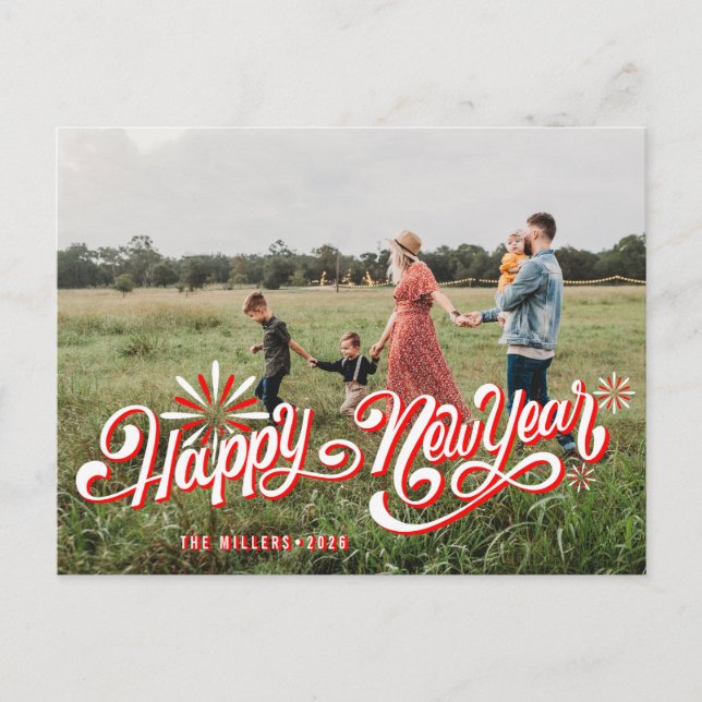 Photo Carte postale Joyeuse du Nouvel An (Devant)