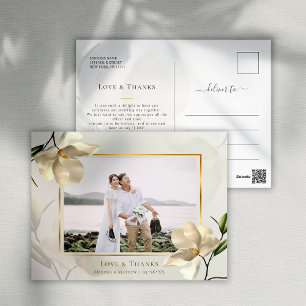 Photo carte postale Merci blanc oriental Magnolia