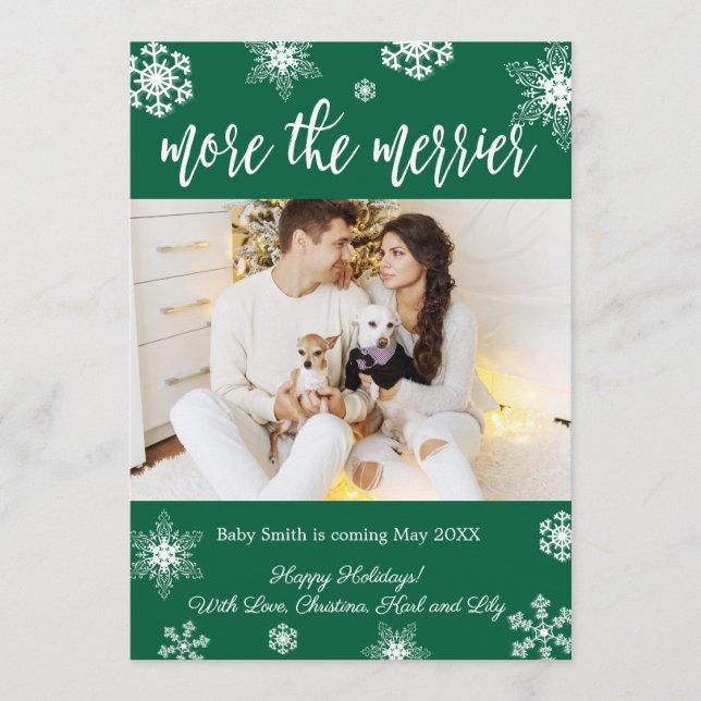 Photo Cartes de Faire-part de grossesse de Noël (Devant)