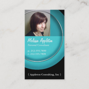Photo - cartes de visite turquoises de