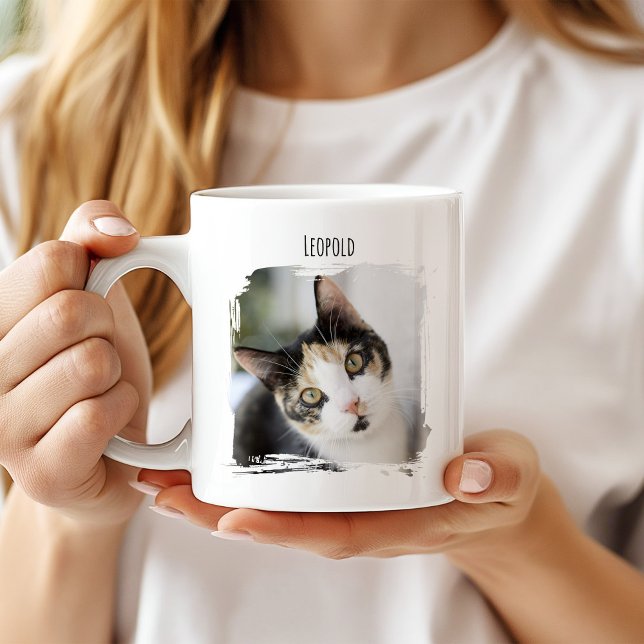 Photo Cat Pet Mug avec nom (Créateur téléchargé)