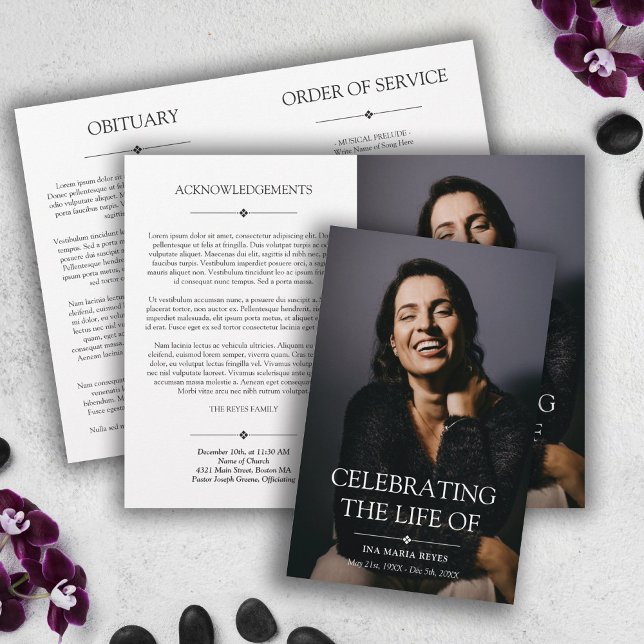 Photo Célébration minimale de la vie Programme fun (Créateur téléchargé)