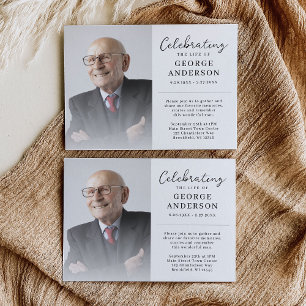 Photo Celebration of Life Memorial Invitation