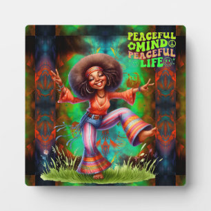 Photo Chic Hippie-Me coloré Plaque de paix avec Easel