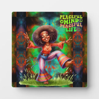 Photo Chic Hippie-Me coloré Plaque de paix avec Easel