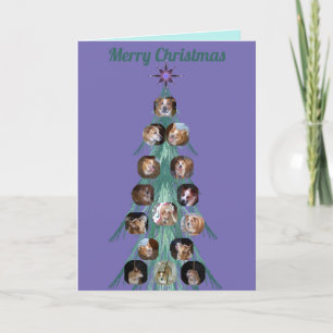 Photo Chien Arbre Fractal Violet Plié Carte de vac