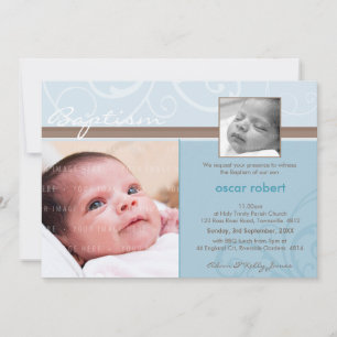 PHOTO CHRISTENING INVITATIONS :: caritatif 6L