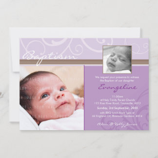 PHOTO CHRISTENING INVITATIONS :: caritatif 7L