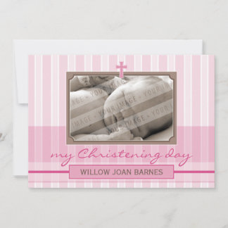 PHOTO CHRISTENING INVITATIONS :: élégamment 2L