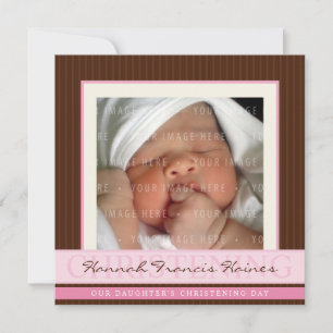 PHOTO CHRISTENING INVITATIONS :: élégance 4SQ