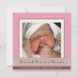 PHOTO CHRISTENING INVITATIONS :: élégance 7SQ