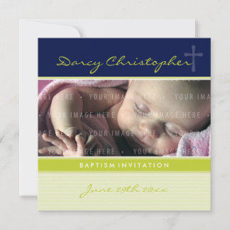 PHOTO CHRISTENING INVITATIONS :: foi 5SQ
