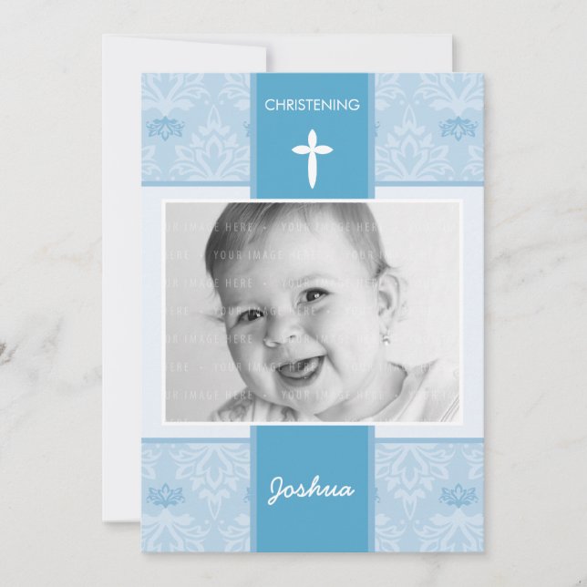 PHOTO CHRISTENING INVITATIONS :: jolie 1P (Devant)