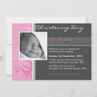 PHOTO CHRISTENING INVITATIONS :: posh 2L