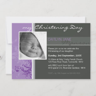 PHOTO CHRISTENING INVITATIONS :: posh 3L
