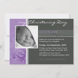 PHOTO CHRISTENING INVITATIONS :: posh 3L