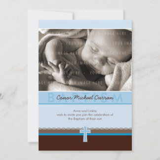 PHOTO CHRISTENING INVITATIONS :: pur 5 P