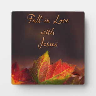 Photo Chute en amour avec Jésus Plaque chrétienne