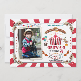 Photo Circus invitation anniversaire Carnaval Vint