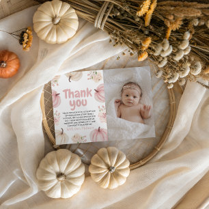 Photo Citrouille Anniversaire Carte de remerciemen