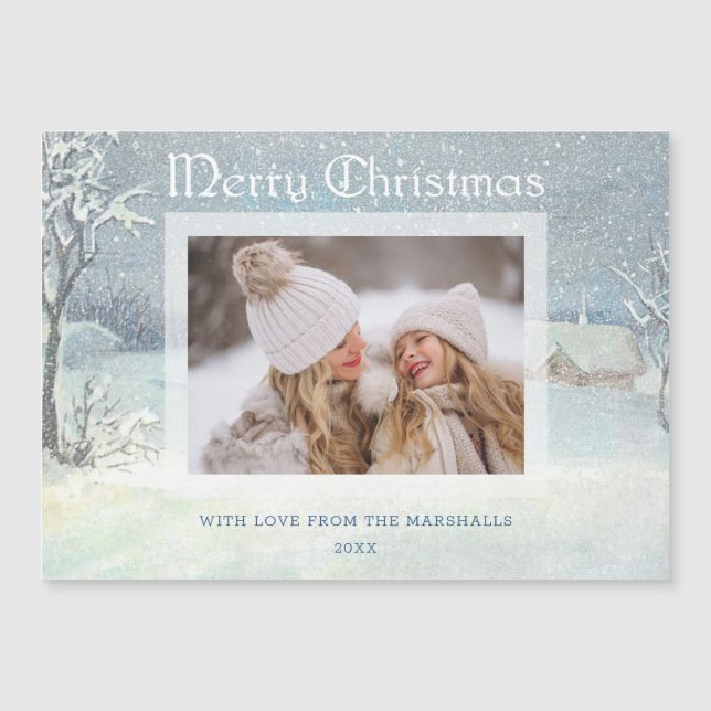 Photo classique hiver Joyeux Noël Neige (Devant)