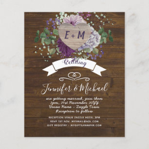 PHOTO Coeur Rustique Violet Bleu Floral Pays Grang