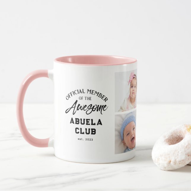 Photo Collage Awesome ABUELA Mug (Avec donut)