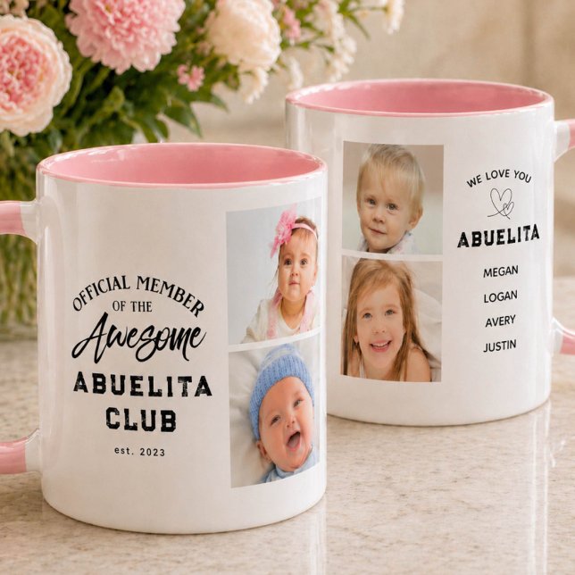 Photo Collage Awesome ABUELITA Mug (Créateur téléchargé)