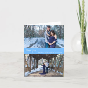 Photo Collage Baby shower Carte de remerciements b